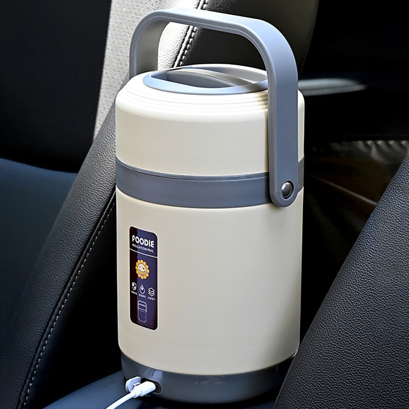 Amtn Club | USB Heated Lunch Box – 304 Stainless Steel Portable Food Warmer for Work & Travel