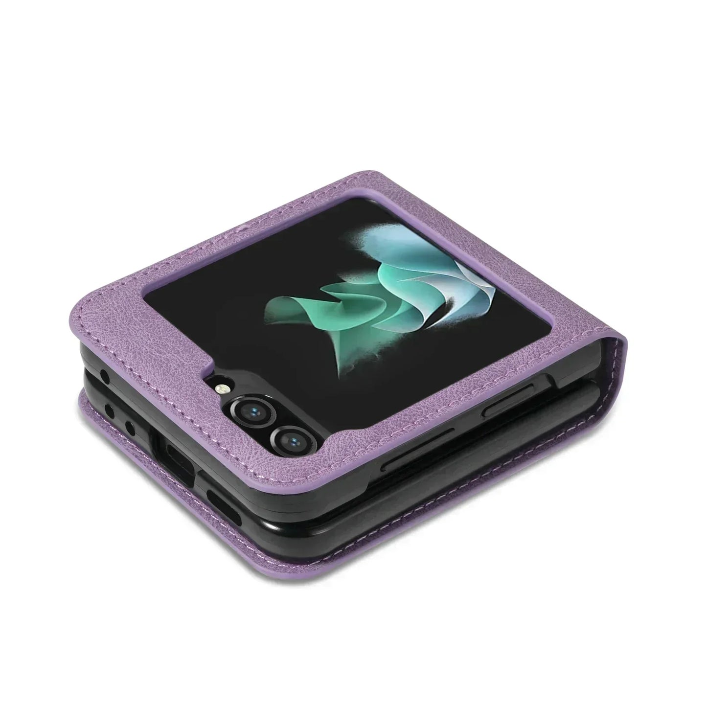 Amtn Club | Leather Wallet Case for Samsung Galaxy Z Flip Series – Premium Phone Cover with Card Slots
