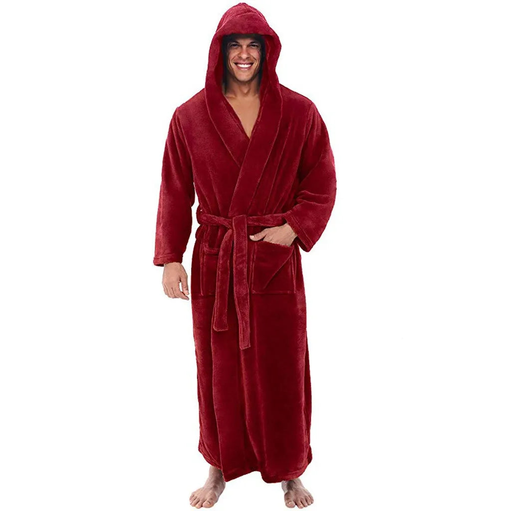 koadclo | HoodedChill – Cozy Bathrobe for Men – Soft Cotton Robe with Hood