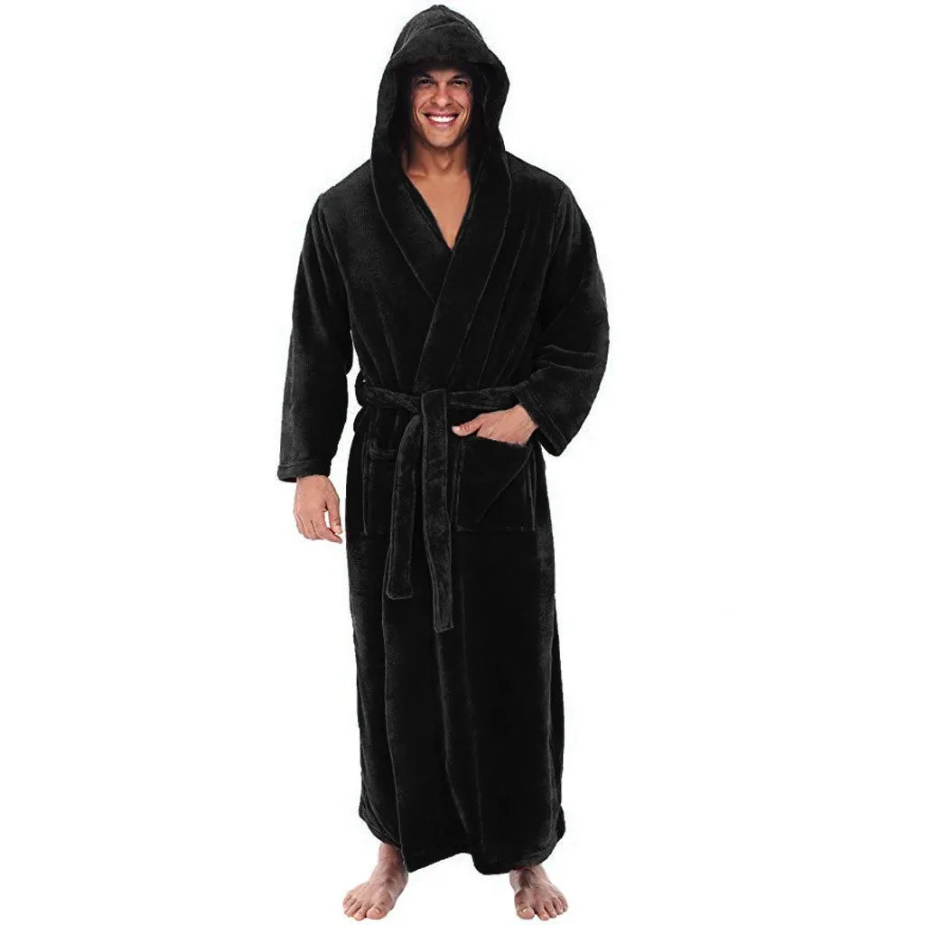 koadclo | HoodedChill – Cozy Bathrobe for Men – Soft Cotton Robe with Hood