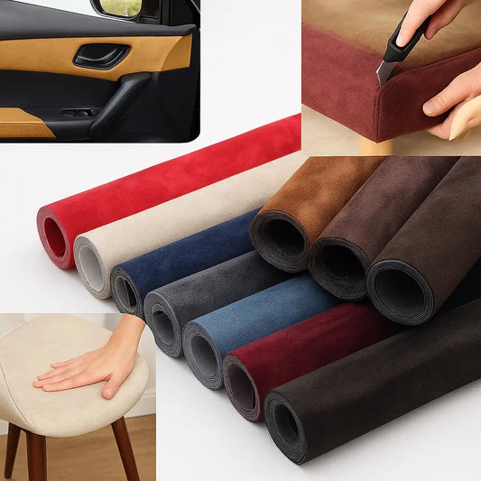 koadclo | Self-Adhesive Microfiber Suede Fabric – Peel & Stick Suede Cloth for Crafts and Upholstery