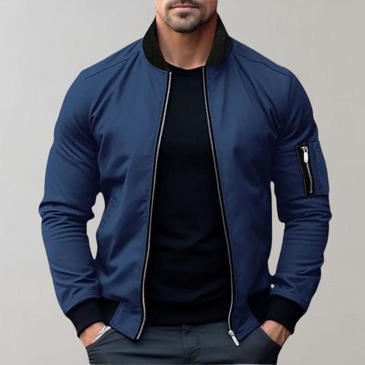 Stanley | Men’s Slim Fit Zip-Up Bomber Jacket with Pockets