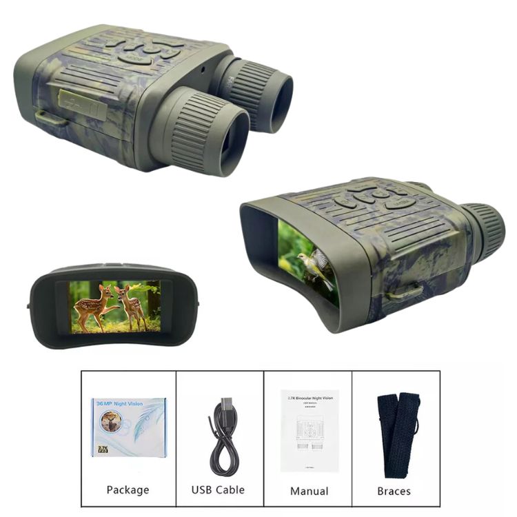 koadclo | OptiClear Night Vision Binoculars – 1000ft Infrared, HD Display for Hunting & Surveillance