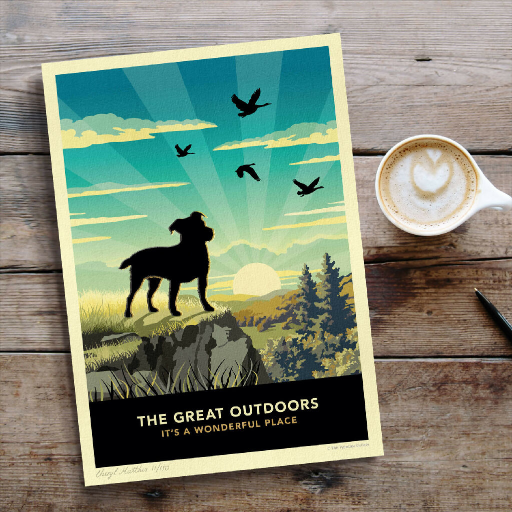 Emian | Jack Russell Or Patterdale Terrier 'The Great Outdoors’ Limited Edition Art Print