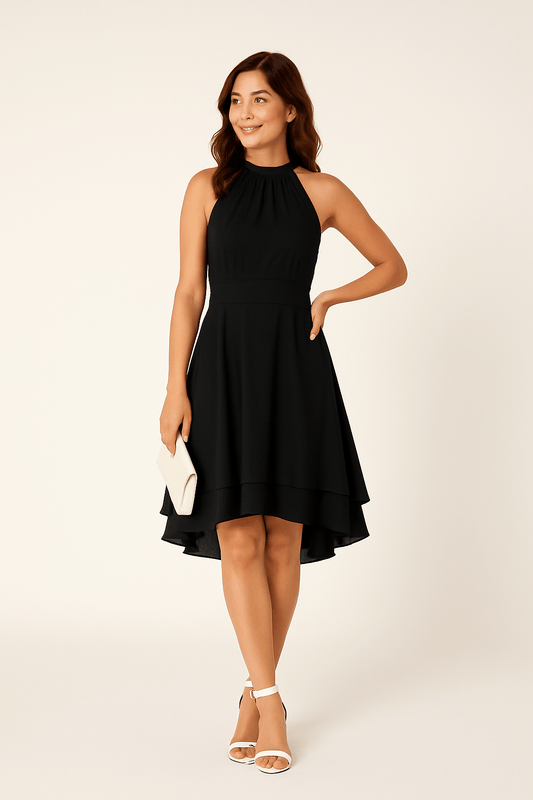 Zyelina | Women’s Halter‑Neck Sleeveless Dress