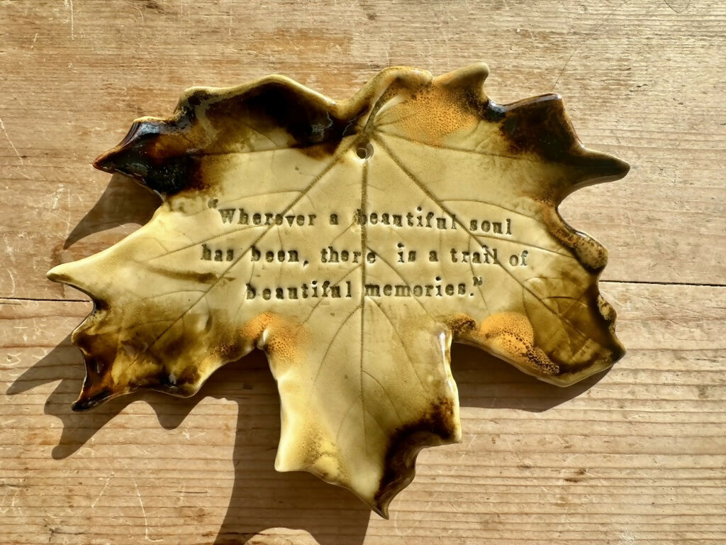 Emian | Handcrafted Ceramic Sycamore & Oak Leaf Memorial