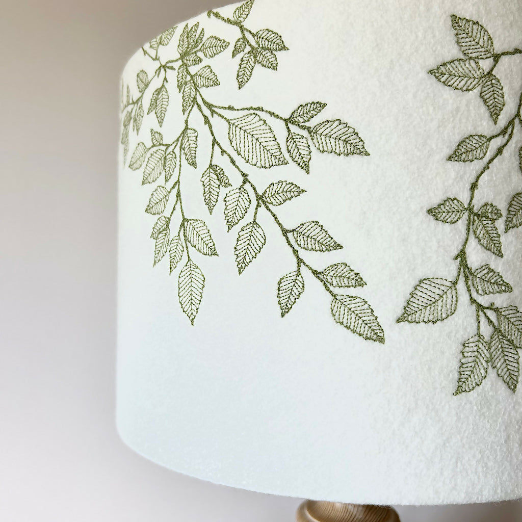 Emian| Embroidered Beech Leaves Lampshade