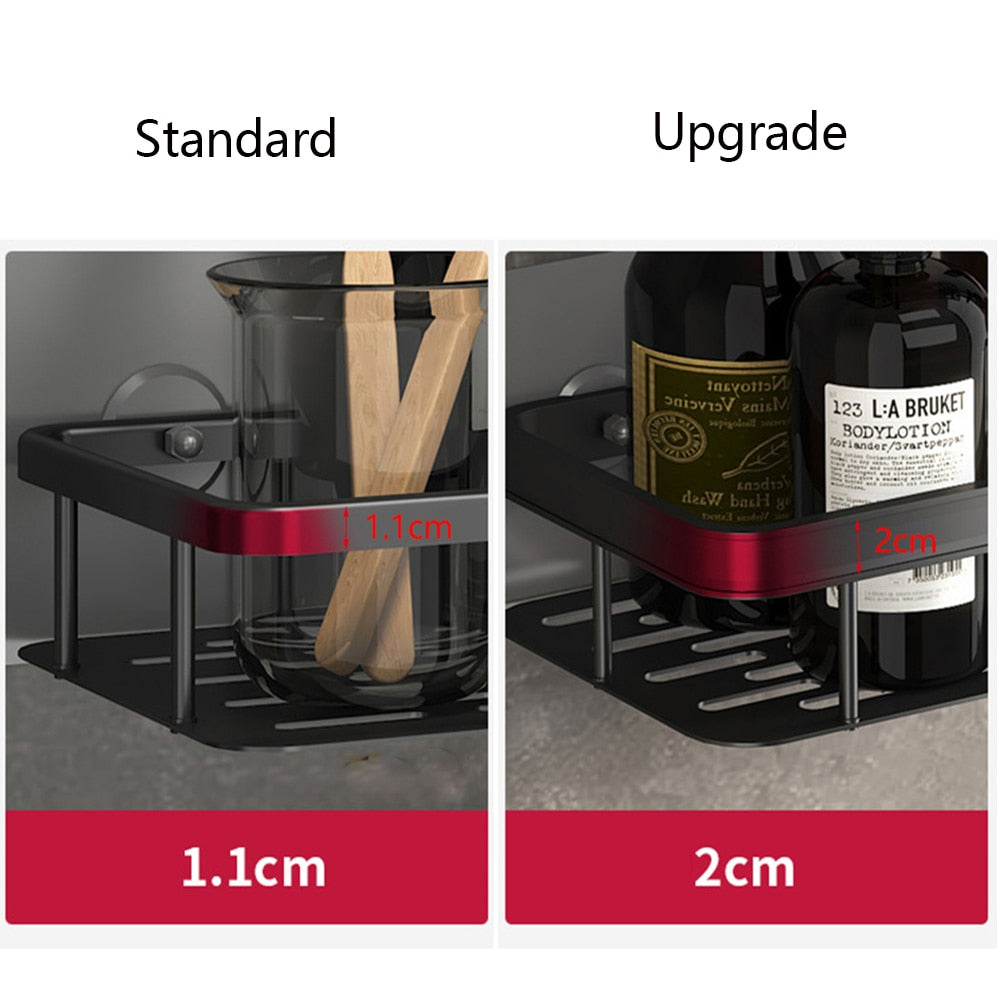 Koadclo | Metal Suction Cup Bathroom Shelves – No-Drill Rustproof Storage Rack for Shower