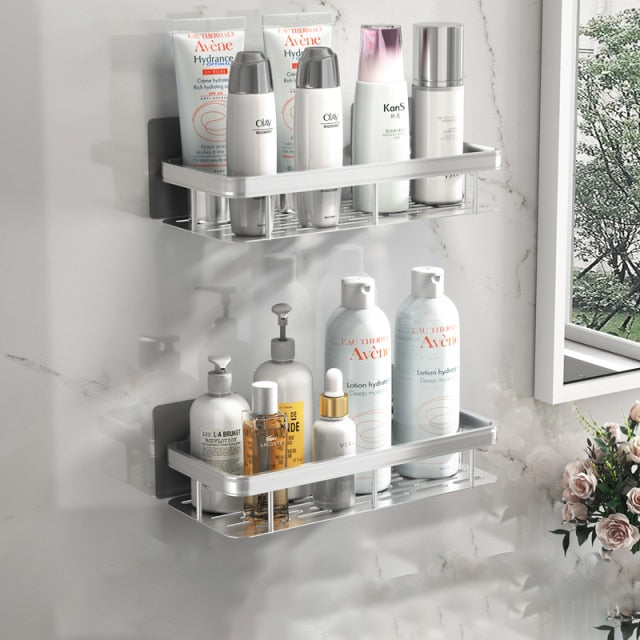 Koadclo | Metal Suction Cup Bathroom Shelves – No-Drill Rustproof Storage Rack for Shower