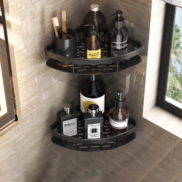 Koadclo | Metal Suction Cup Bathroom Shelves – No-Drill Rustproof Storage Rack for Shower