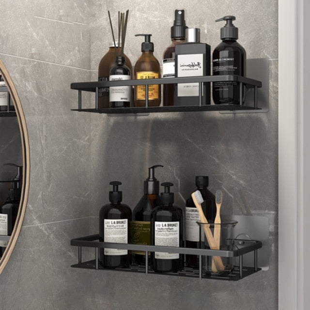 Koadclo | Metal Suction Cup Bathroom Shelves – No-Drill Rustproof Storage Rack for Shower