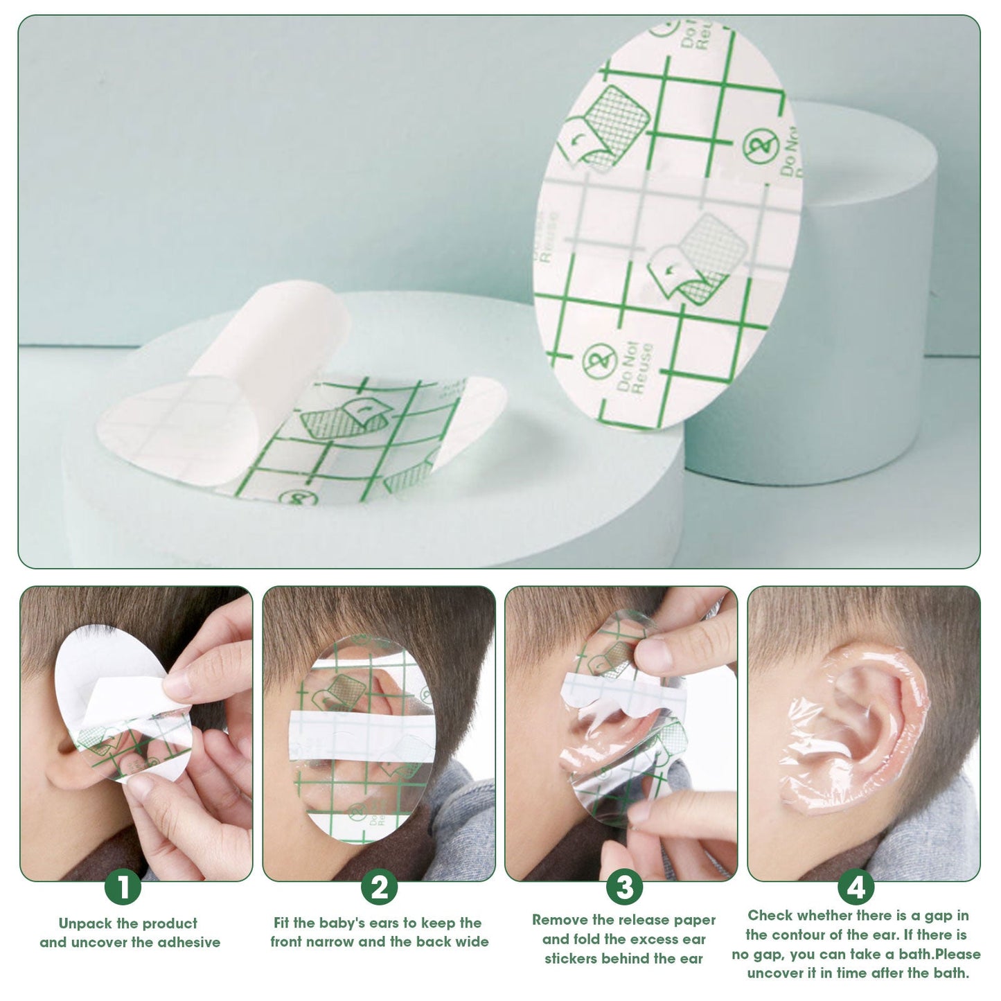 Amtn Club | Disposable Waterproof Swimming Ear Protection Set – Swimmer's Ear Plugs for Swimming & Showering