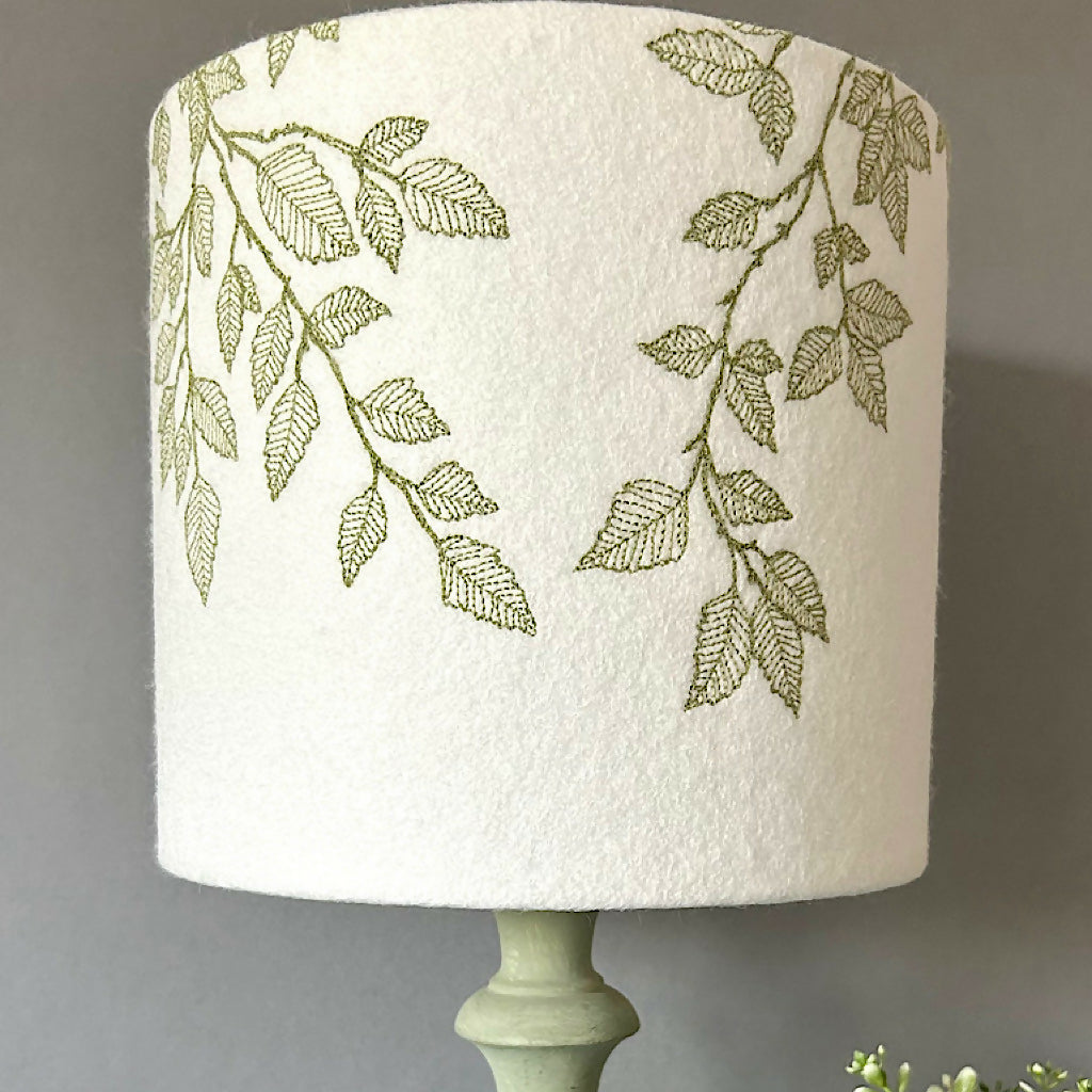 Emian| Embroidered Beech Leaves Lampshade