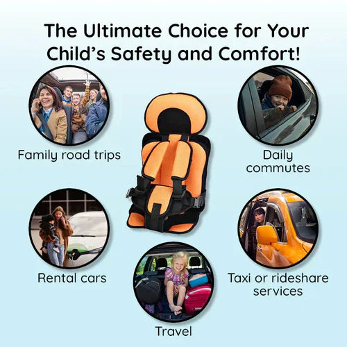 Koadclo | Portable & Foldable Child Car Booster Seat – Compact Travel Booster Cushion for Kids