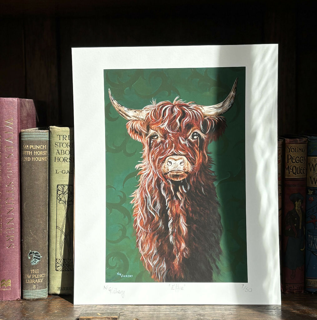 Emian | Effie, Highland Cow Limited Edition Giclée Print